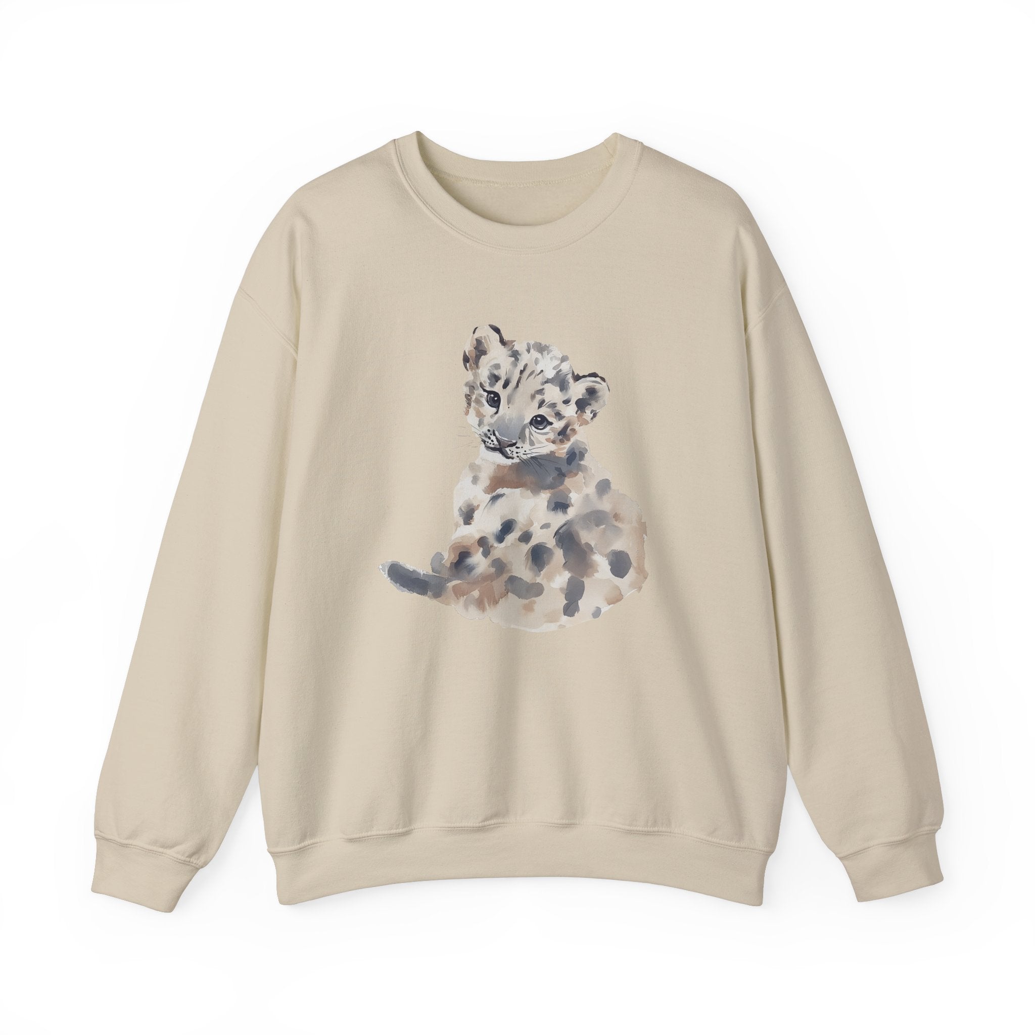 Watercolor Snow Leopard Sweatshirt