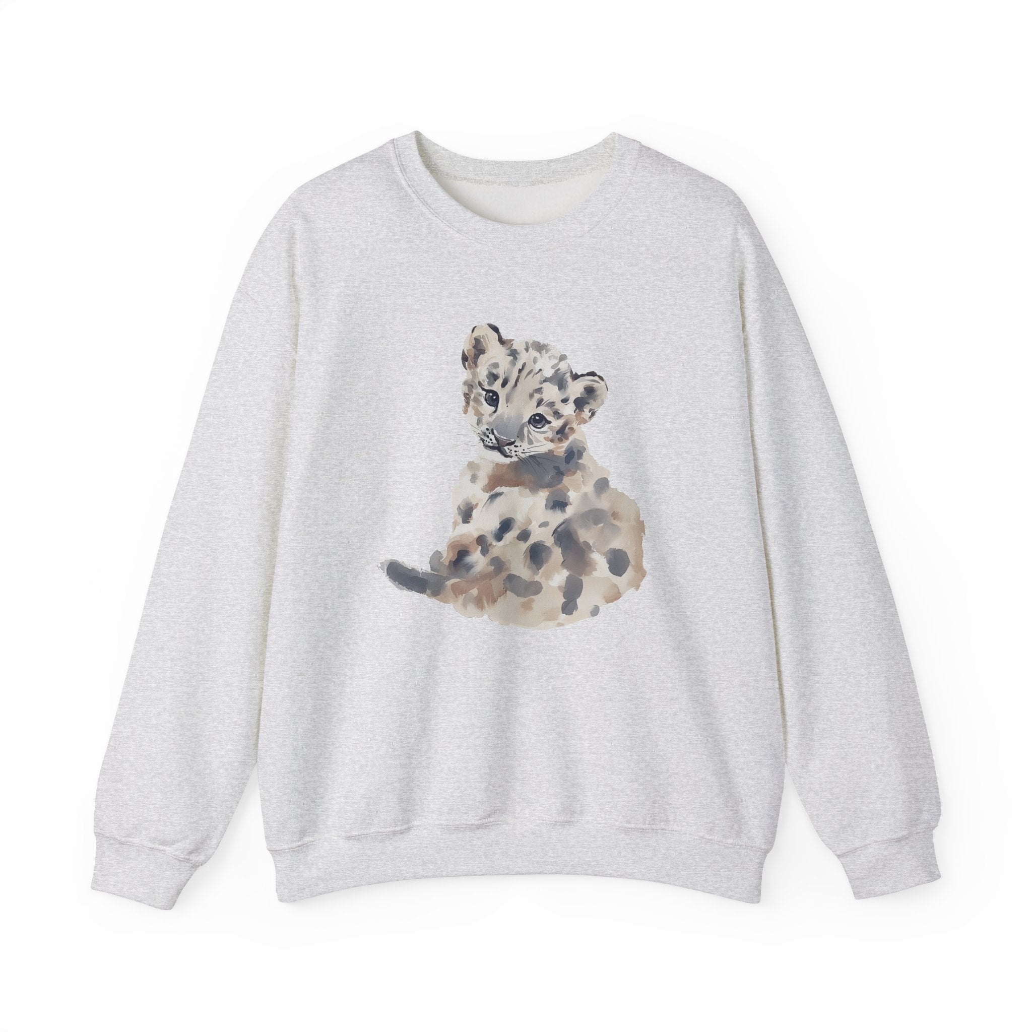 Watercolor Snow Leopard Sweatshirt