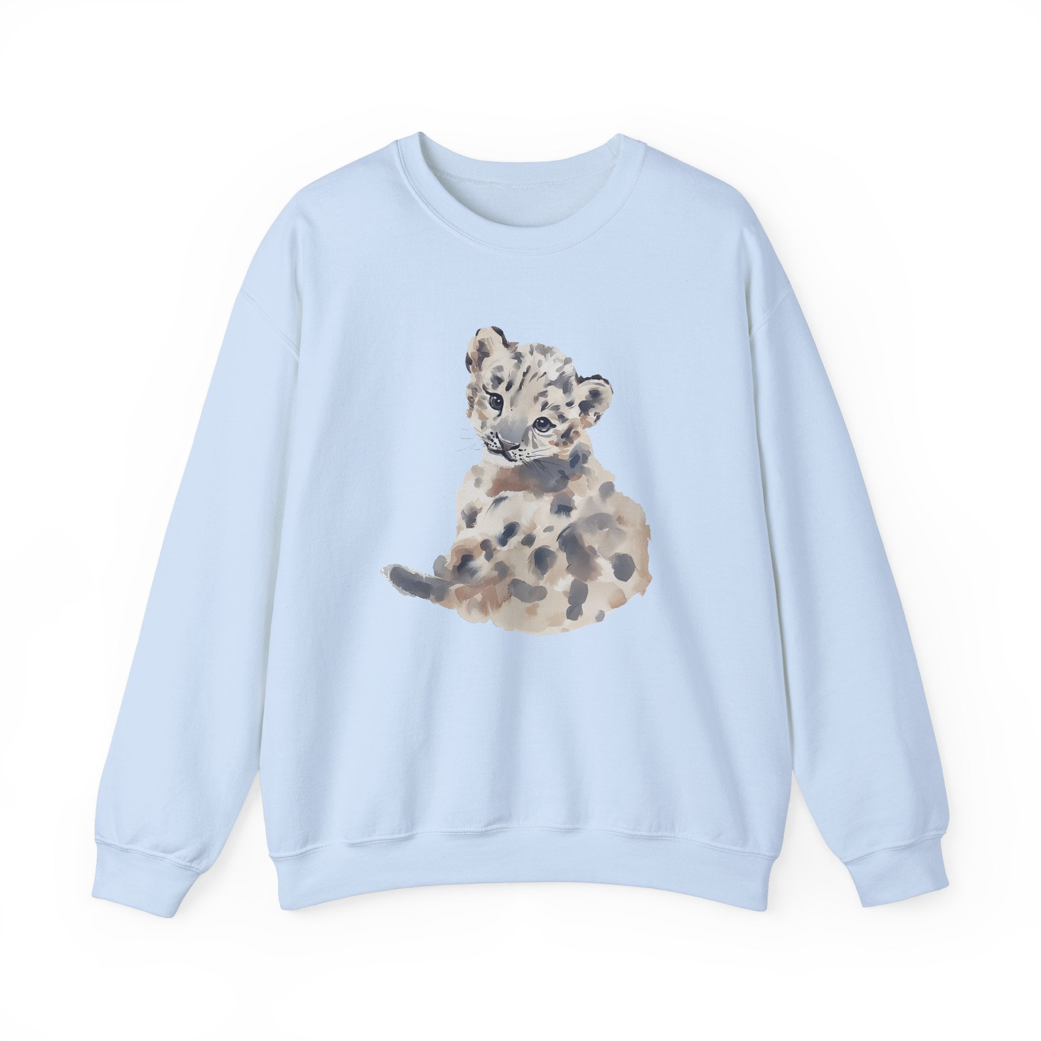 Watercolor Snow Leopard Sweatshirt