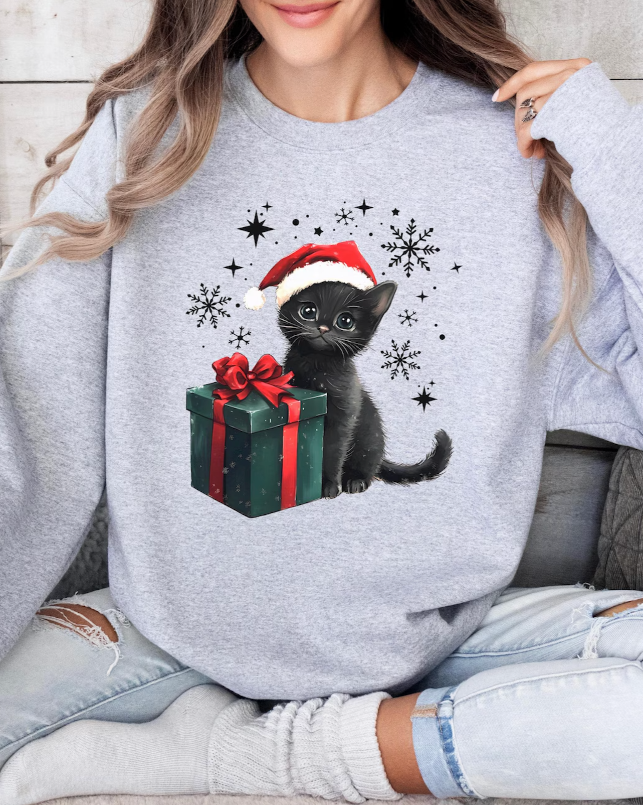 Christmas Santa Cat Sweater