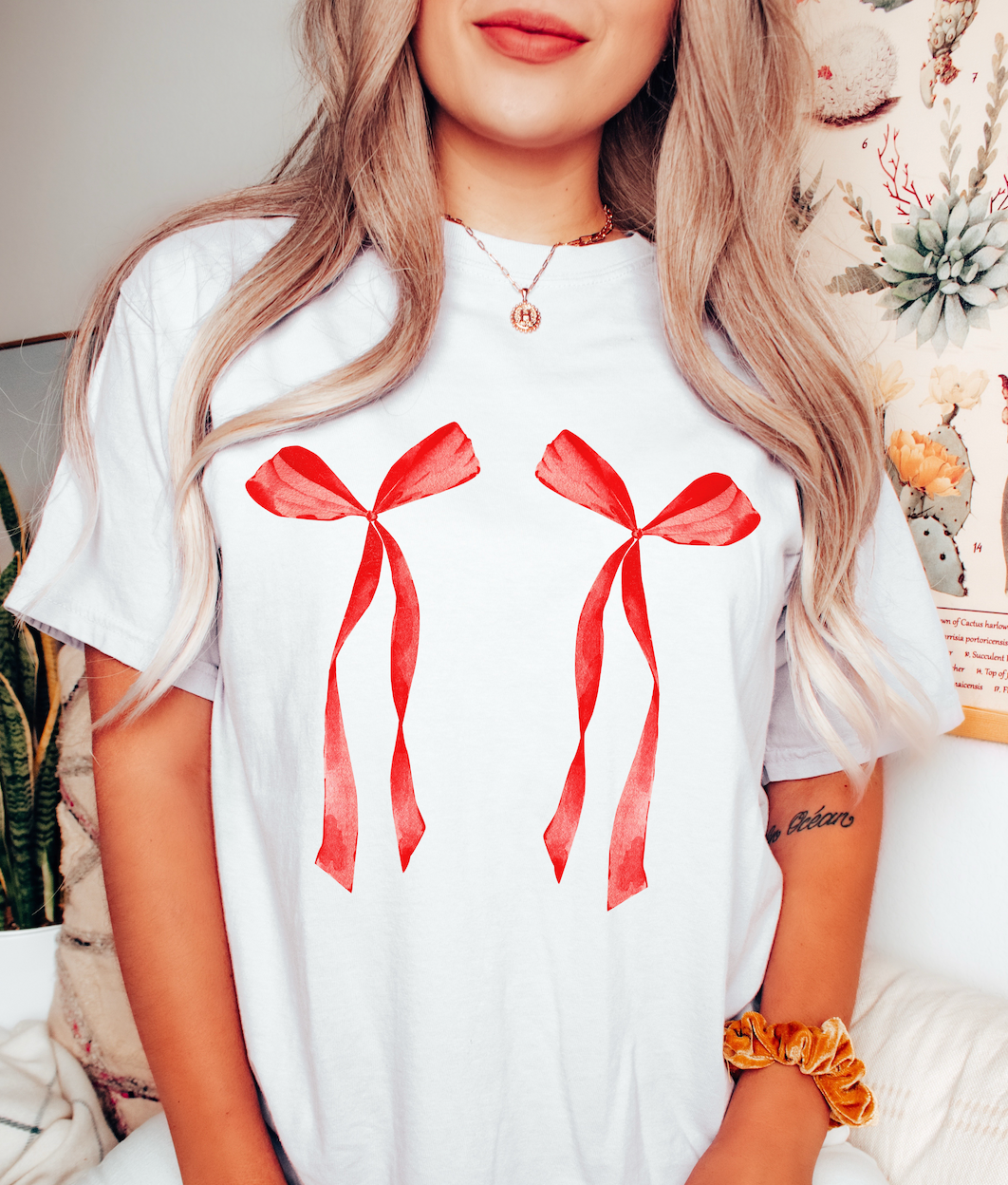 Coquette Christmas Ribbons Tee