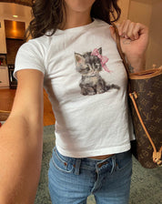 Coquette Kitty Baby Tee