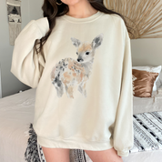 Watercolor Coquette Deer Sweatshirt