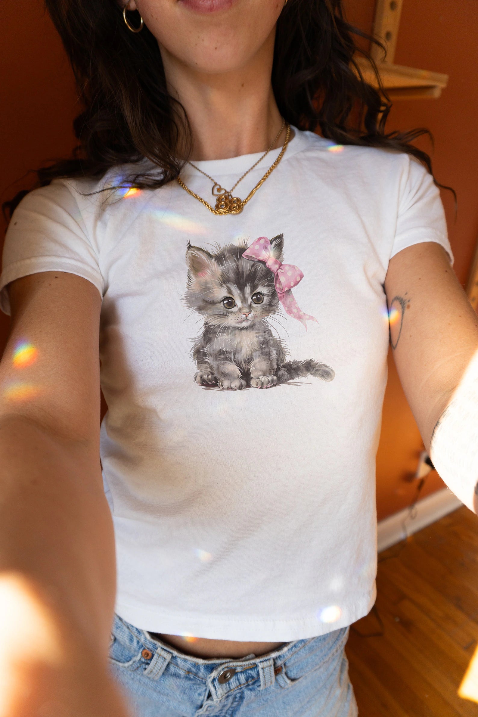 Coquette Kitty Baby Tee