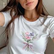 Coquette Flower Boquet Baby Tee