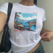 Lake Como Postcard Baby Tee