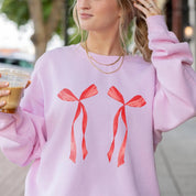 Red Coquette Ribbons Christmas Sweatshirt