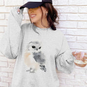 Watercolor Snowy Owl Sweatshirt