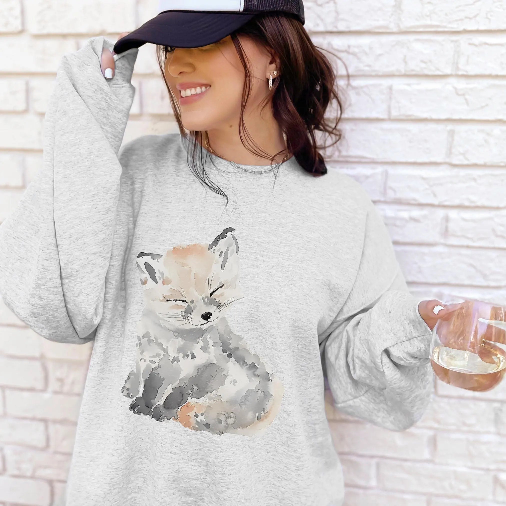 Watercolor Fox Sweatshirt