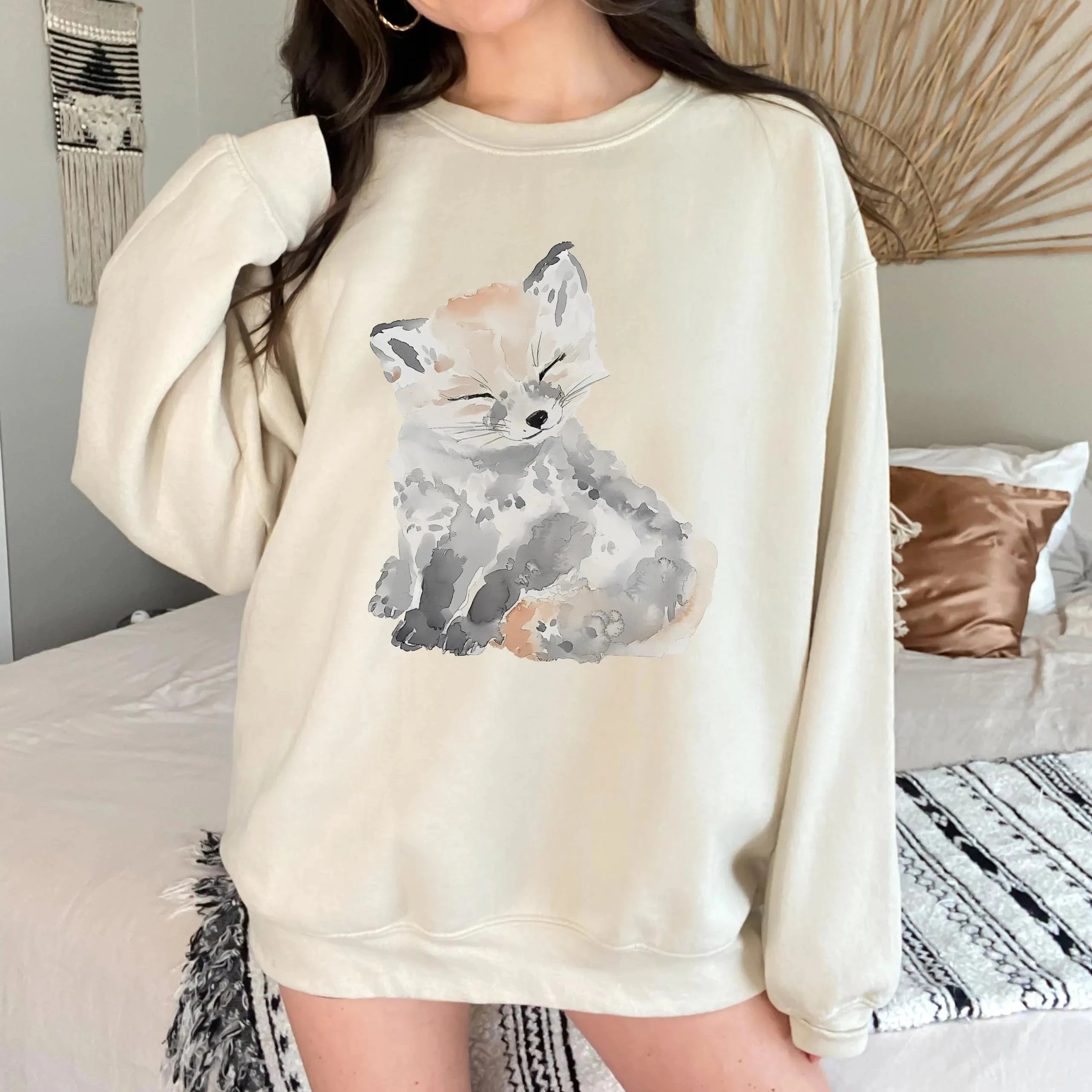 Watercolor Fox Sweatshirt