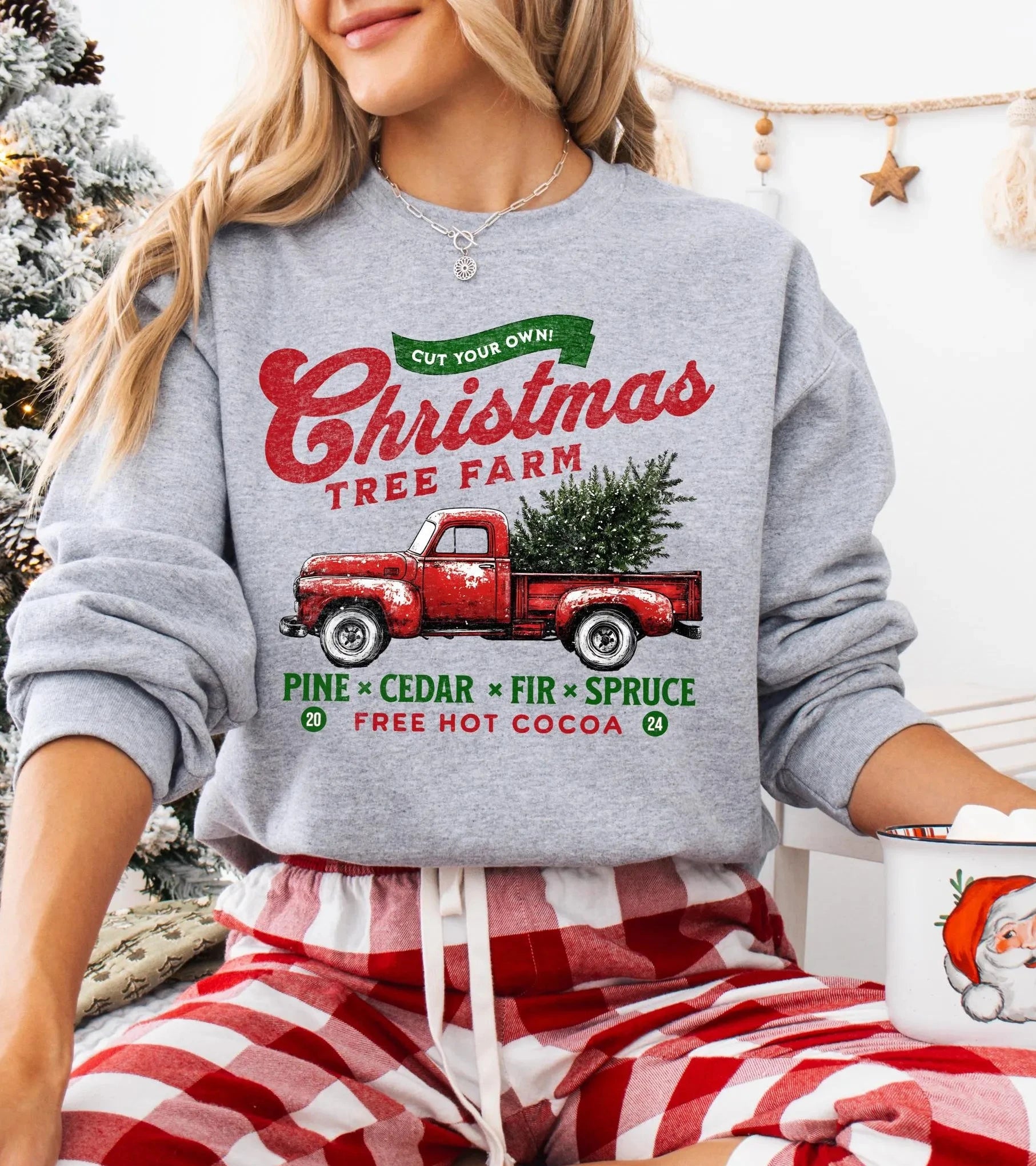 Vintage Christmas Tree Farm Sweatshirt