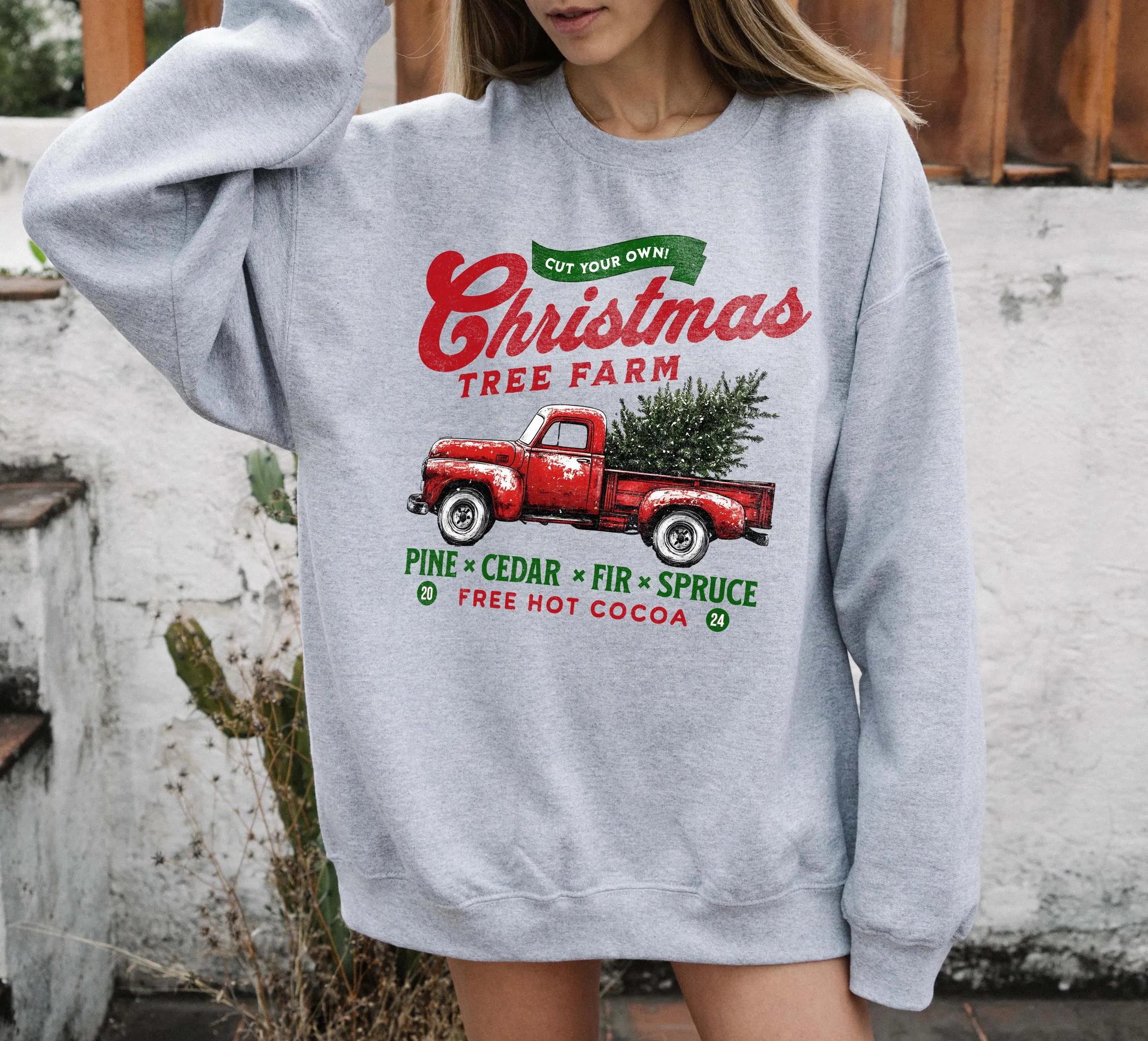 Vintage Christmas Tree Farm Sweatshirt