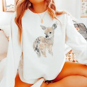 Watercolor Coquette Deer Sweatshirt